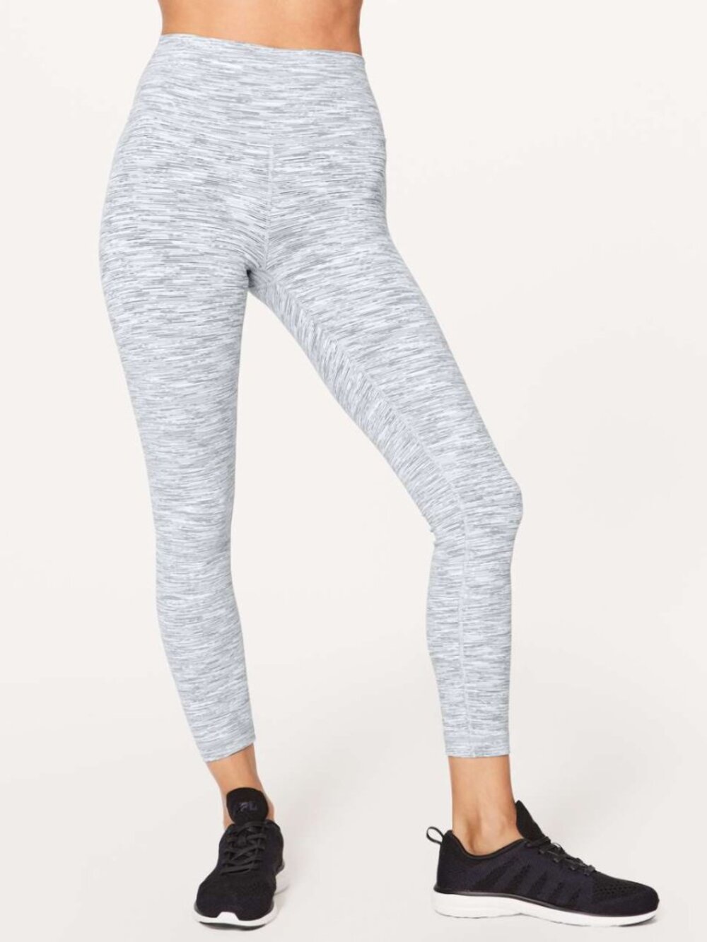 Lululemon Wunder Under Hi-Rise 7/8 Tight 25" Wee Are From Space Ice Grey Sz 0